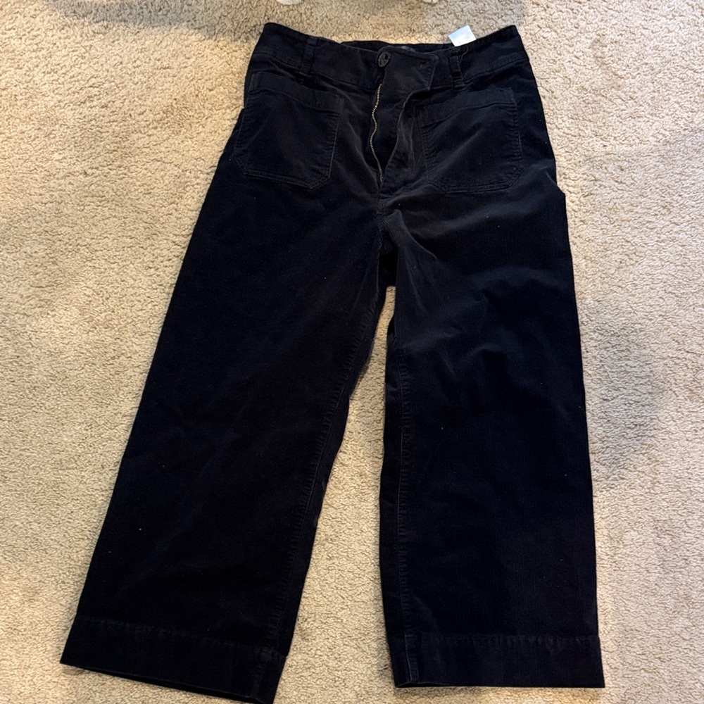 Maeve Jet Black Wide Leg Pants